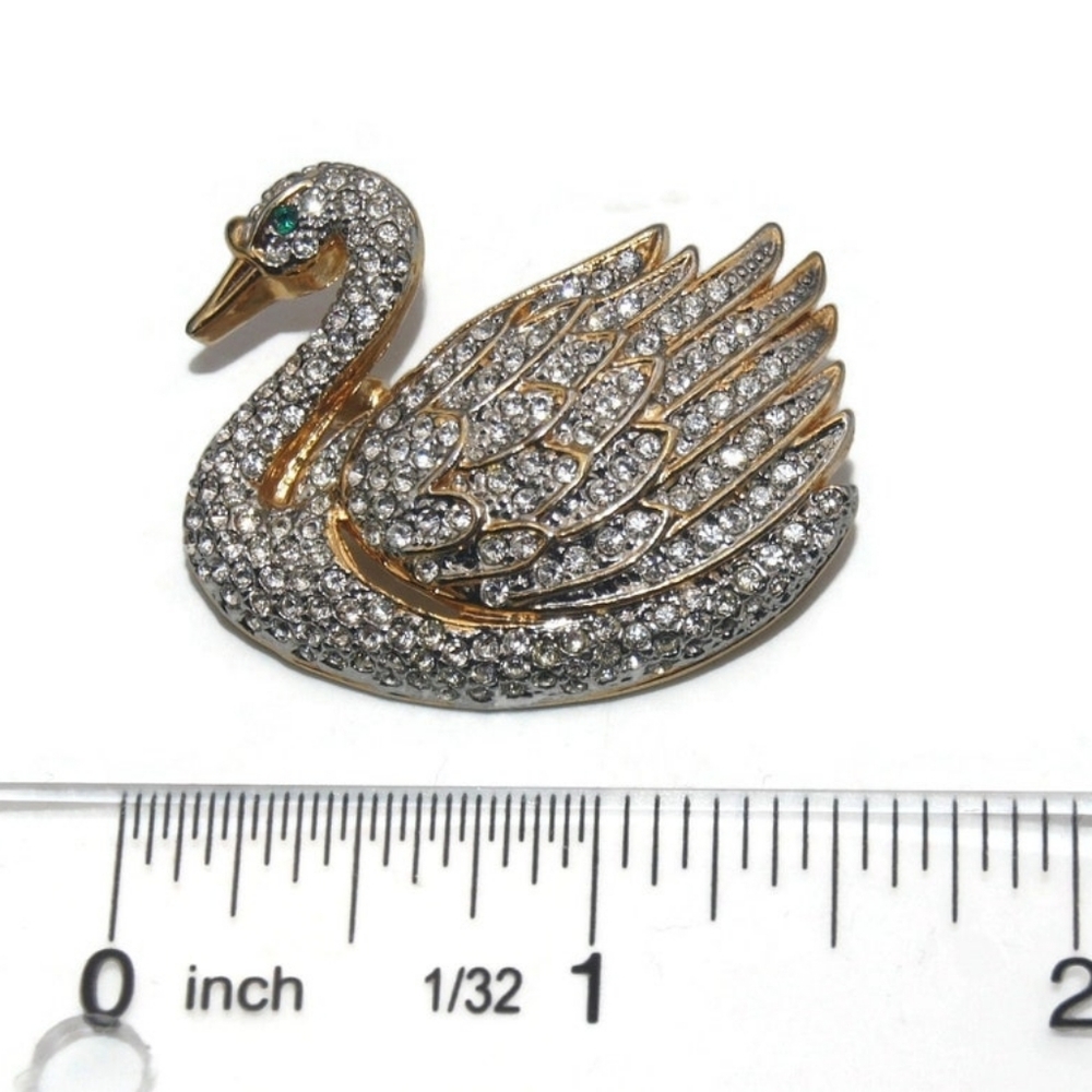 Swan Pin Brooch Set - Picture 3 of 6